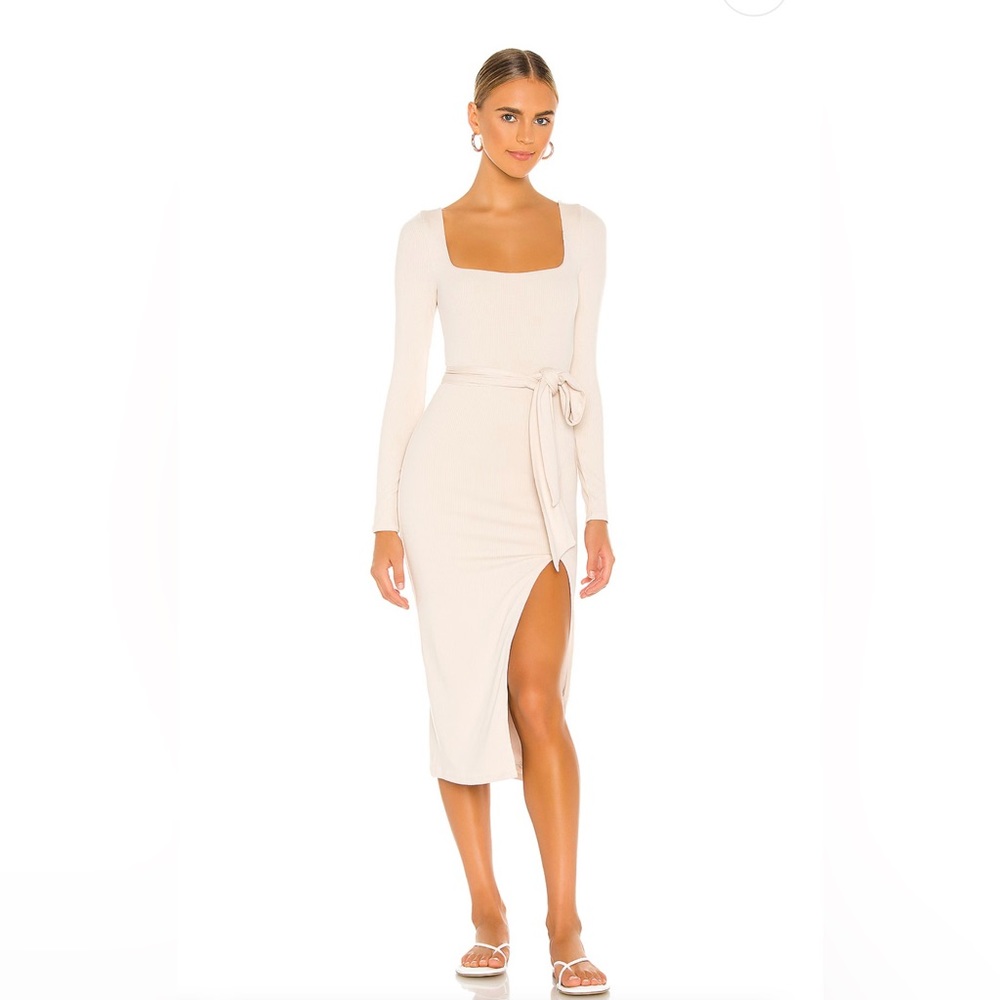 Lovers and Friends Sariah Midi Dress in Ecru